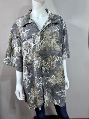 NWOT Men’s Vintage Panama Jack 3XLButton-Up Shirt-Gray, Sage Green and Taupe